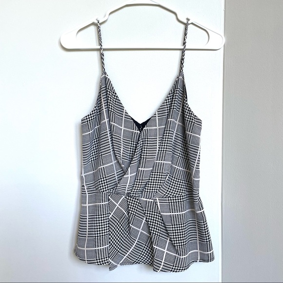 L'AGENCE Tops - L’AGENCE 100% Silk Chiara Houndstooth Camisole Top